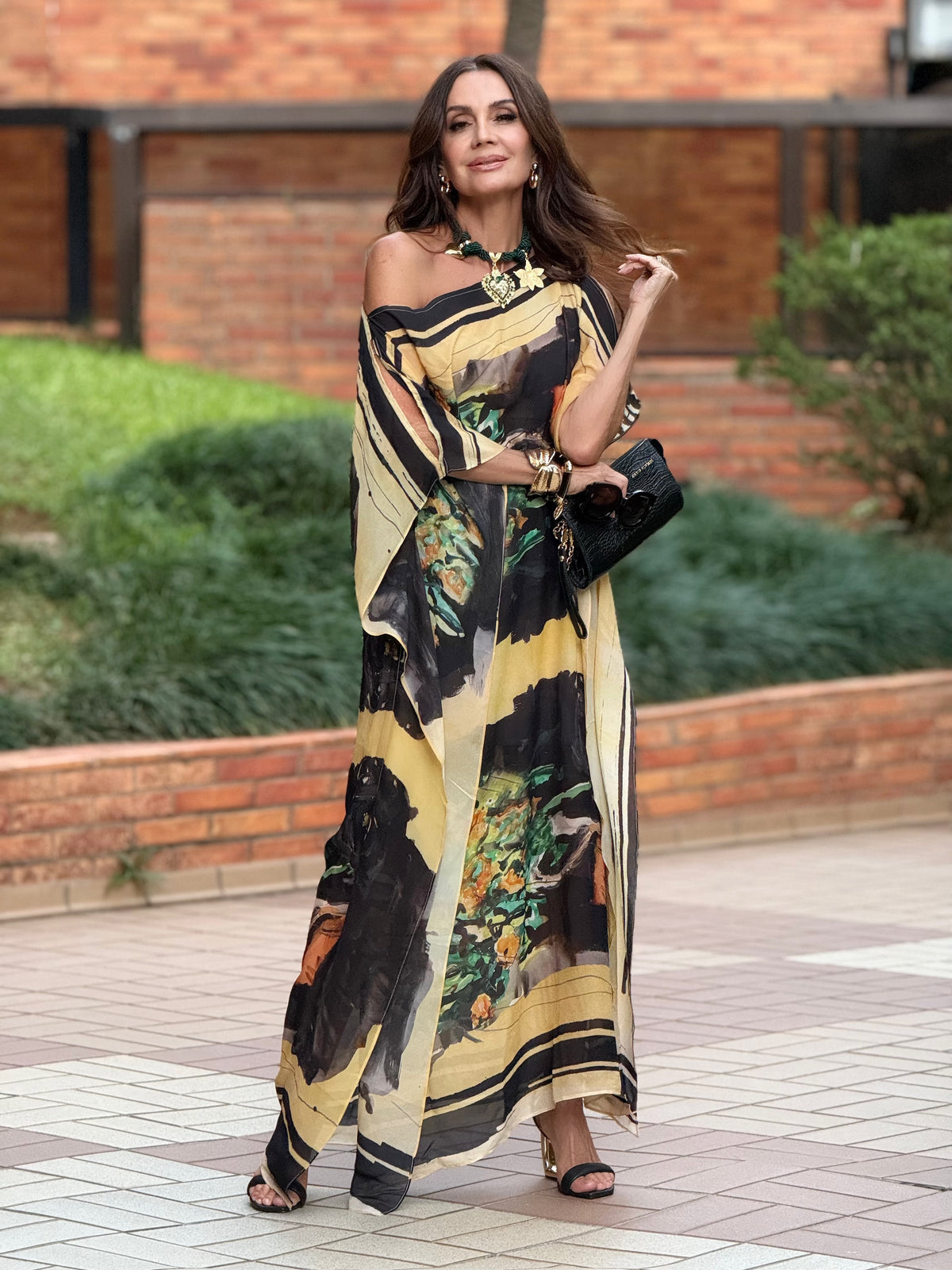 Vestido Kaftan Atelier — Detalhe do Tecido | EZILDINHA