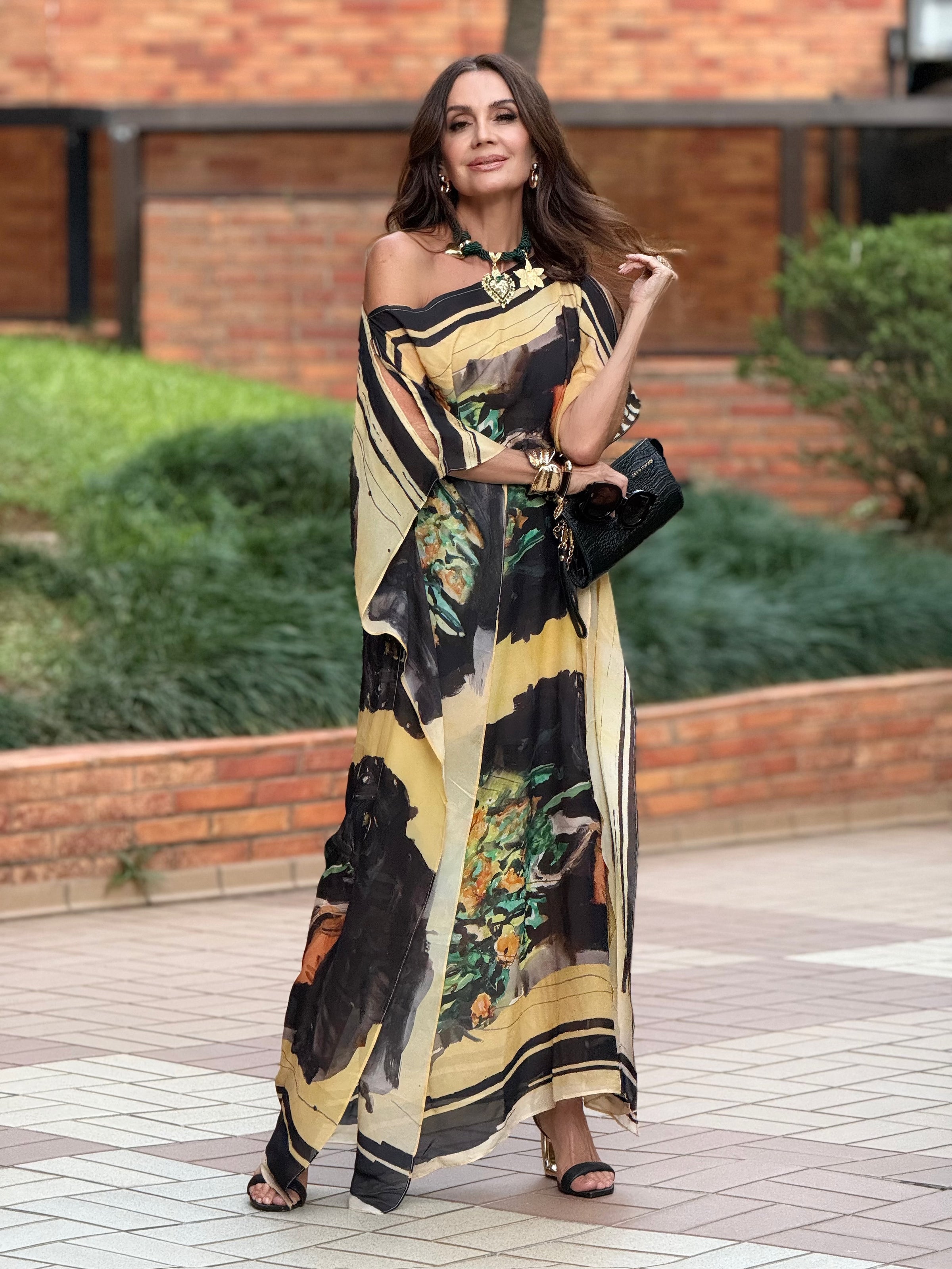 Vestido Kaftan Atelier — Detalhe do Tecido | EZILDINHA
