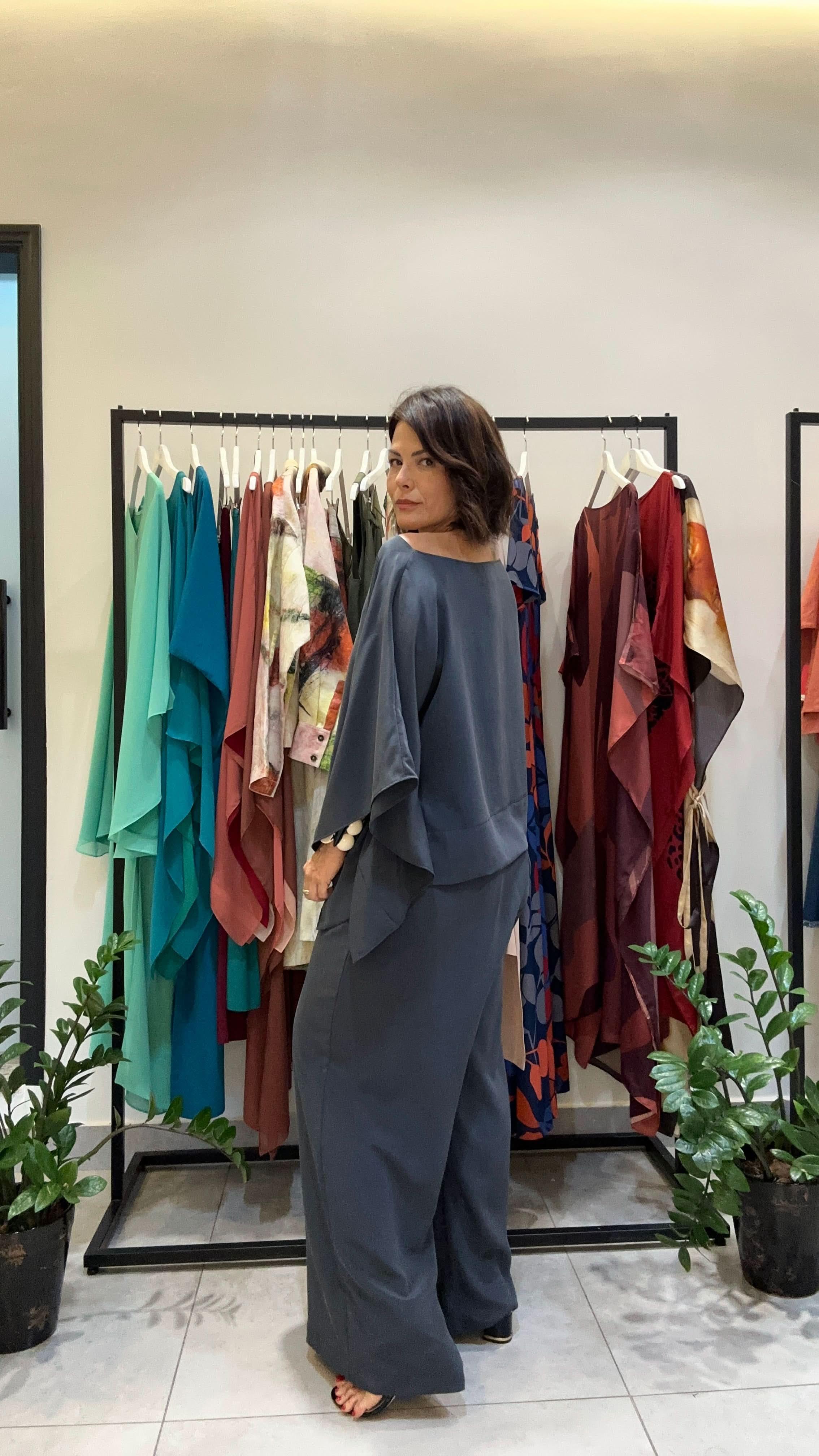 Conjunto Kimono Seda Pura EZILDINHA