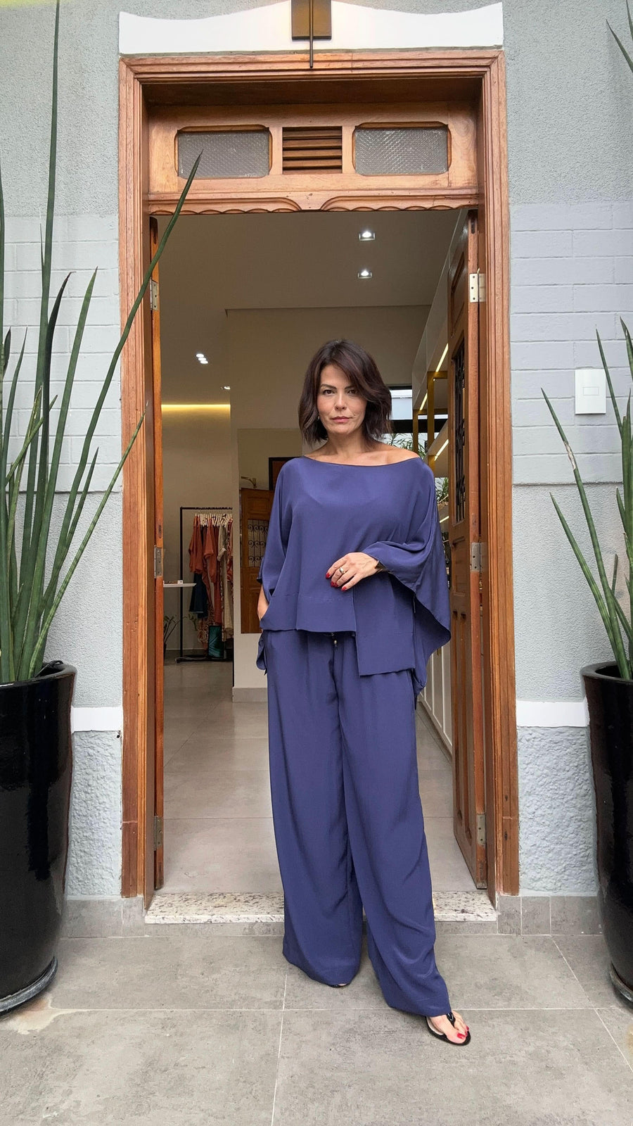 Conjunto Kimono Seda Pura EZILDINHA