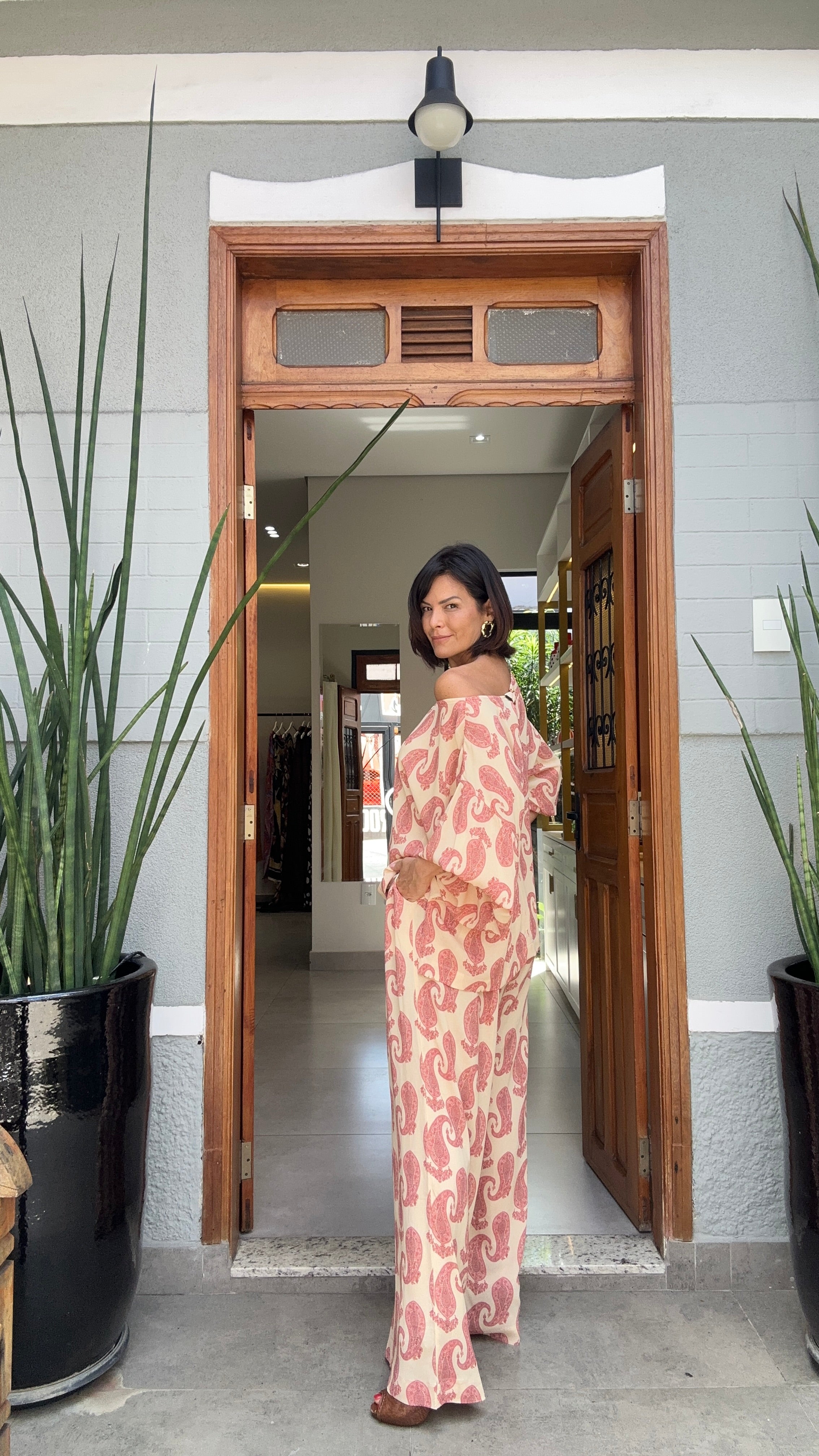 Conjunto Paisley em Crepe — Detalhe do Tecido | EZILDINHA