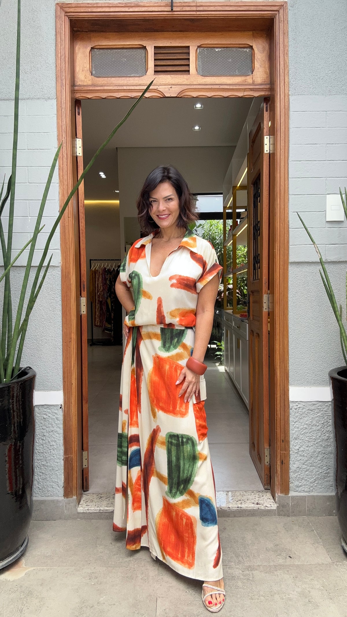 Conjunto de Saia Miró — Vista Frontal | EZILDINHA