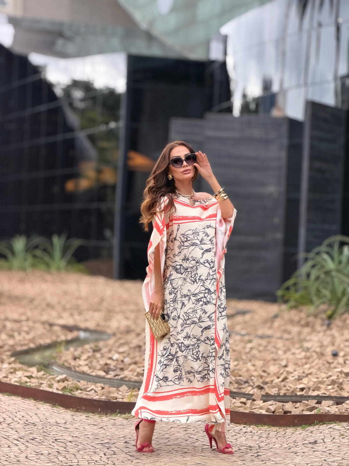 VESTIDO KAFTAN TAHITI — Vista Traseira | EZILDINHA