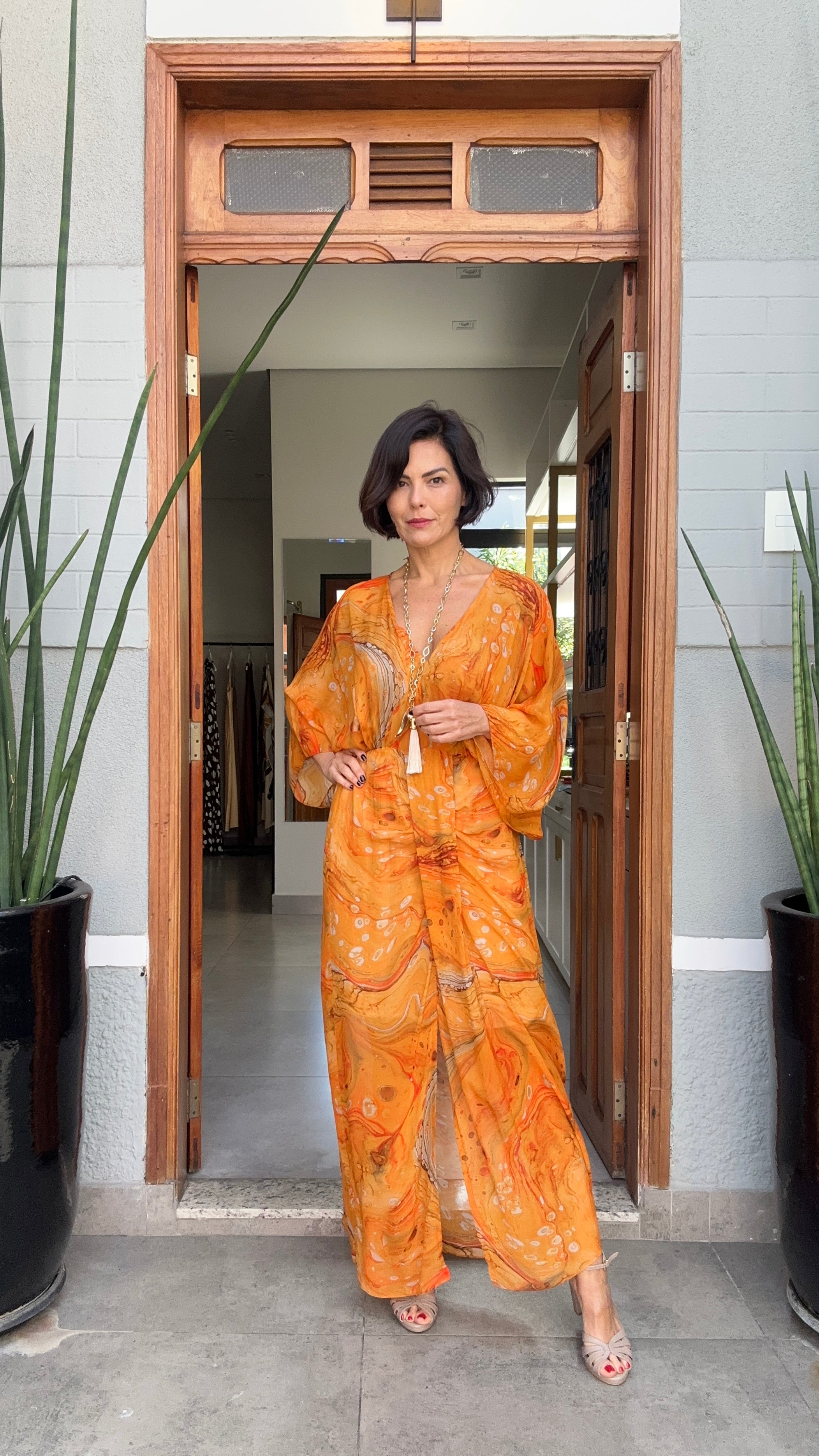 Vestido Andaluzia em Viscose de Crepe EZILDINHA