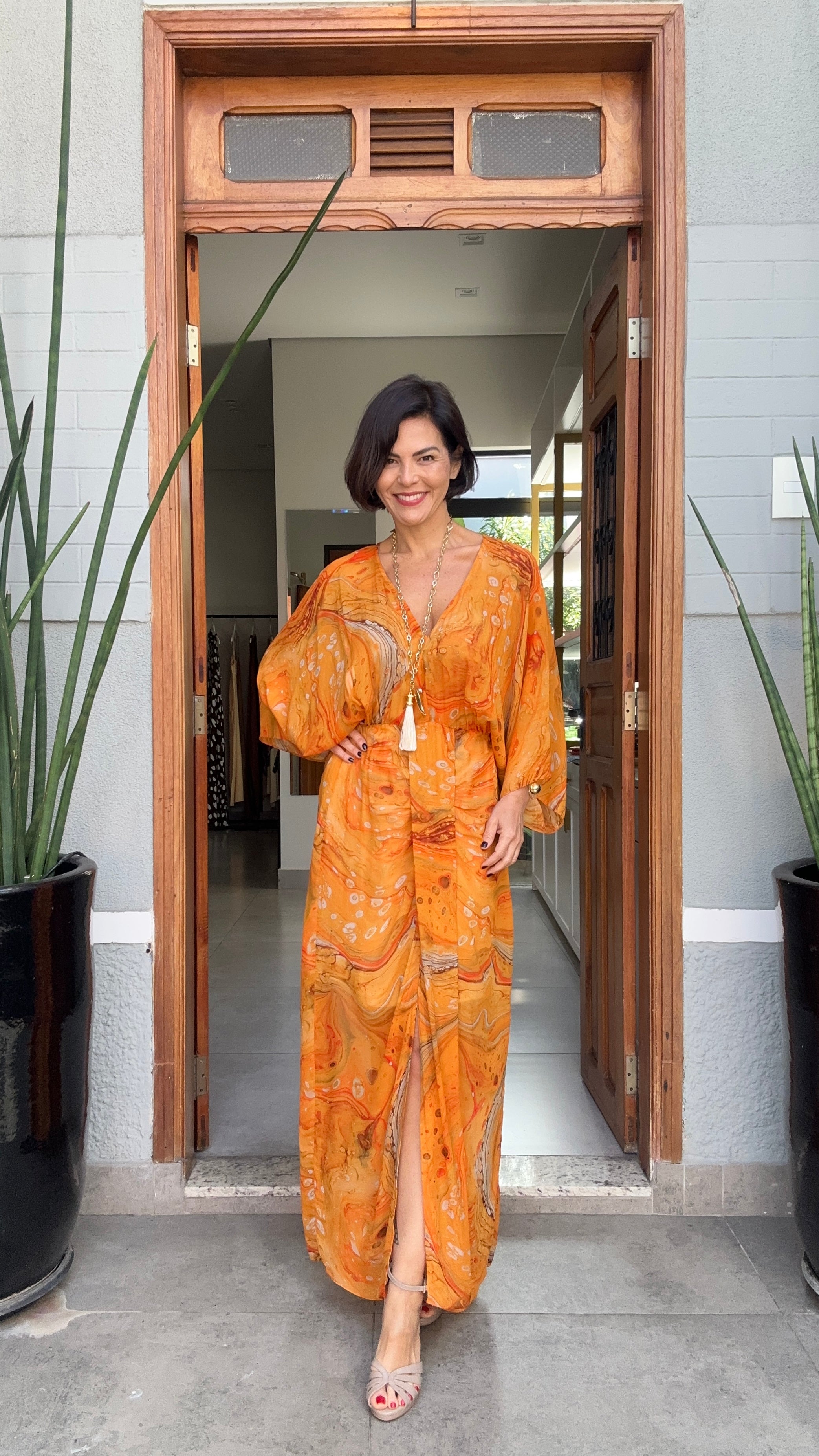Vestido Andaluzia em Viscose de Crepe EZILDINHA