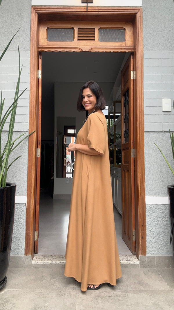 Vestido Granada Caramelo EZILDINHA