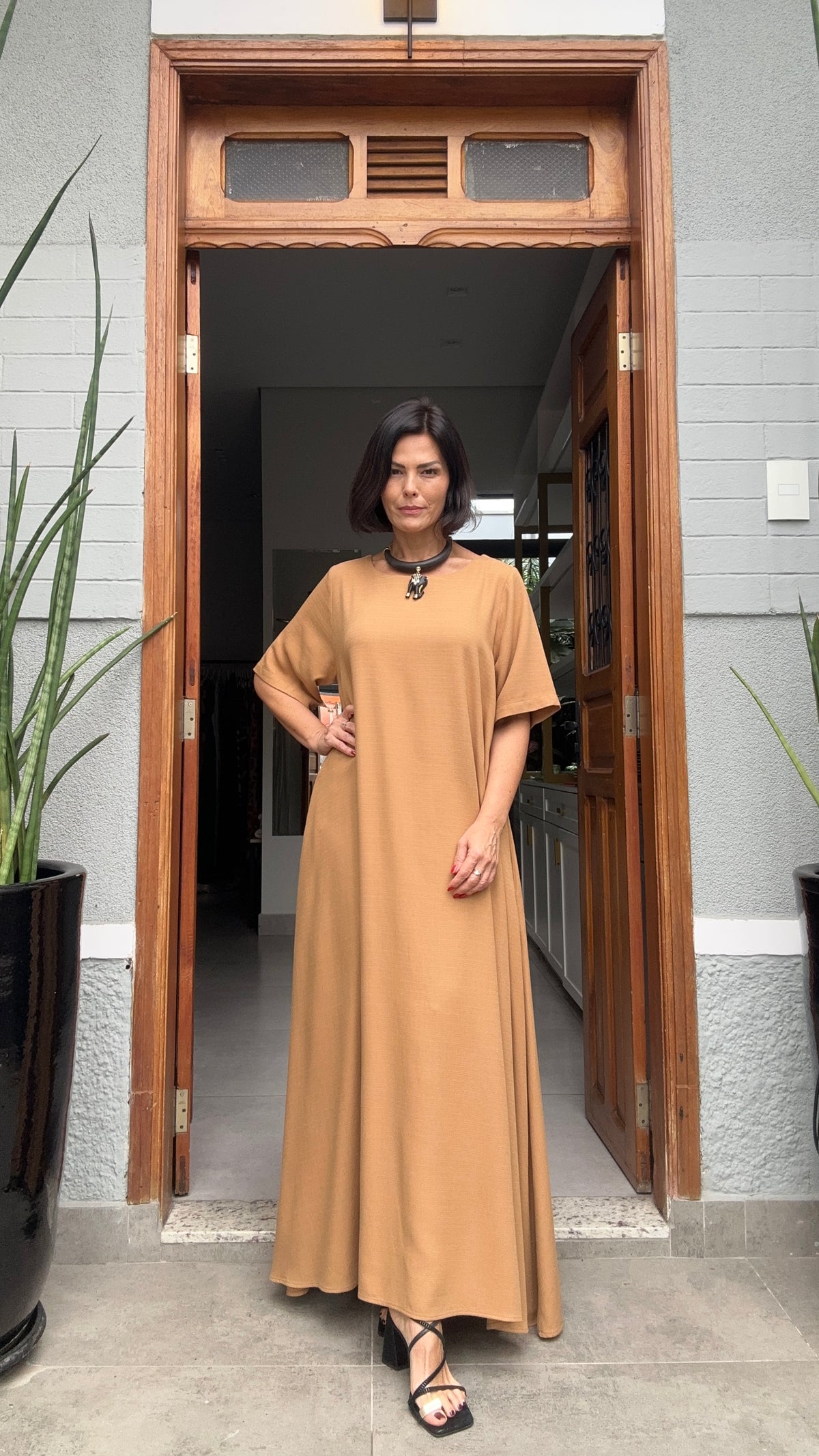 Vestido Granada Caramelo EZILDINHA