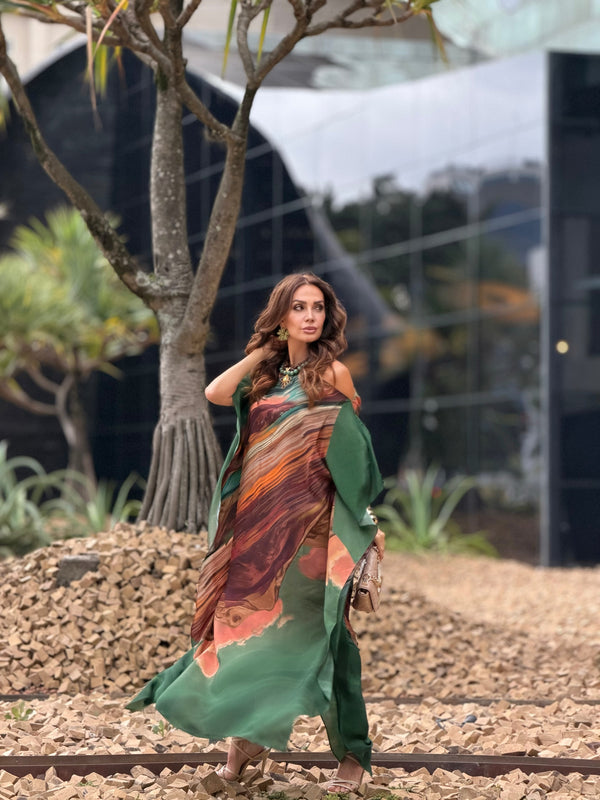 Vestido Kaftan Canyon — Look Completo | EZILDINHA