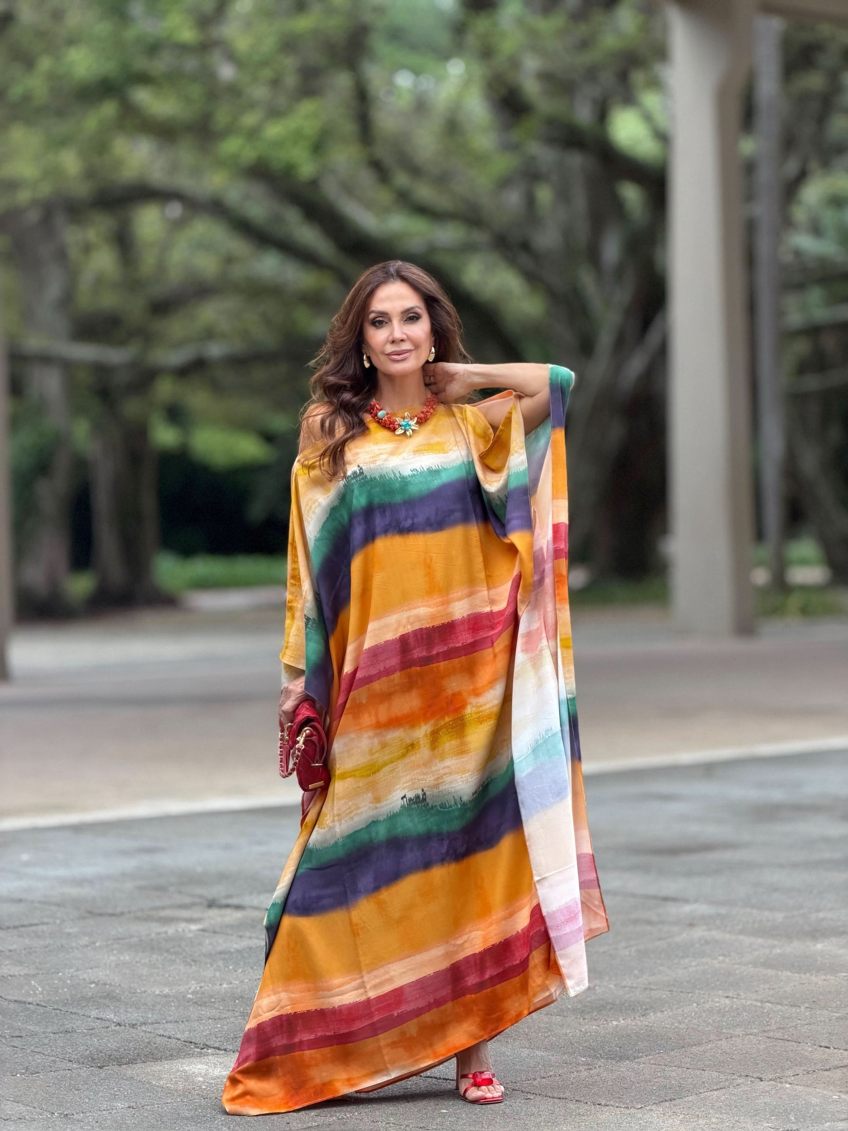 Vestido Kaftan Cartagena — Vista Traseira | EZILDINHA