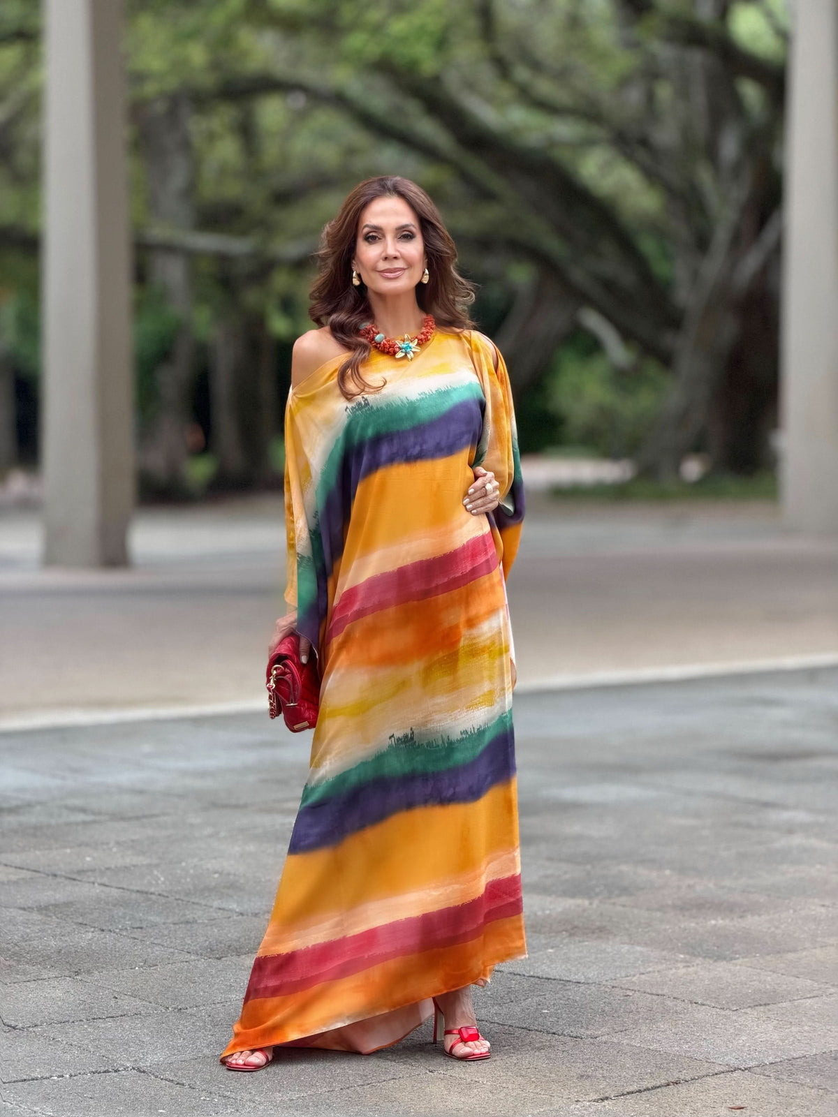 Vestido Kaftan Cartagena — Vista Lateral | EZILDINHA