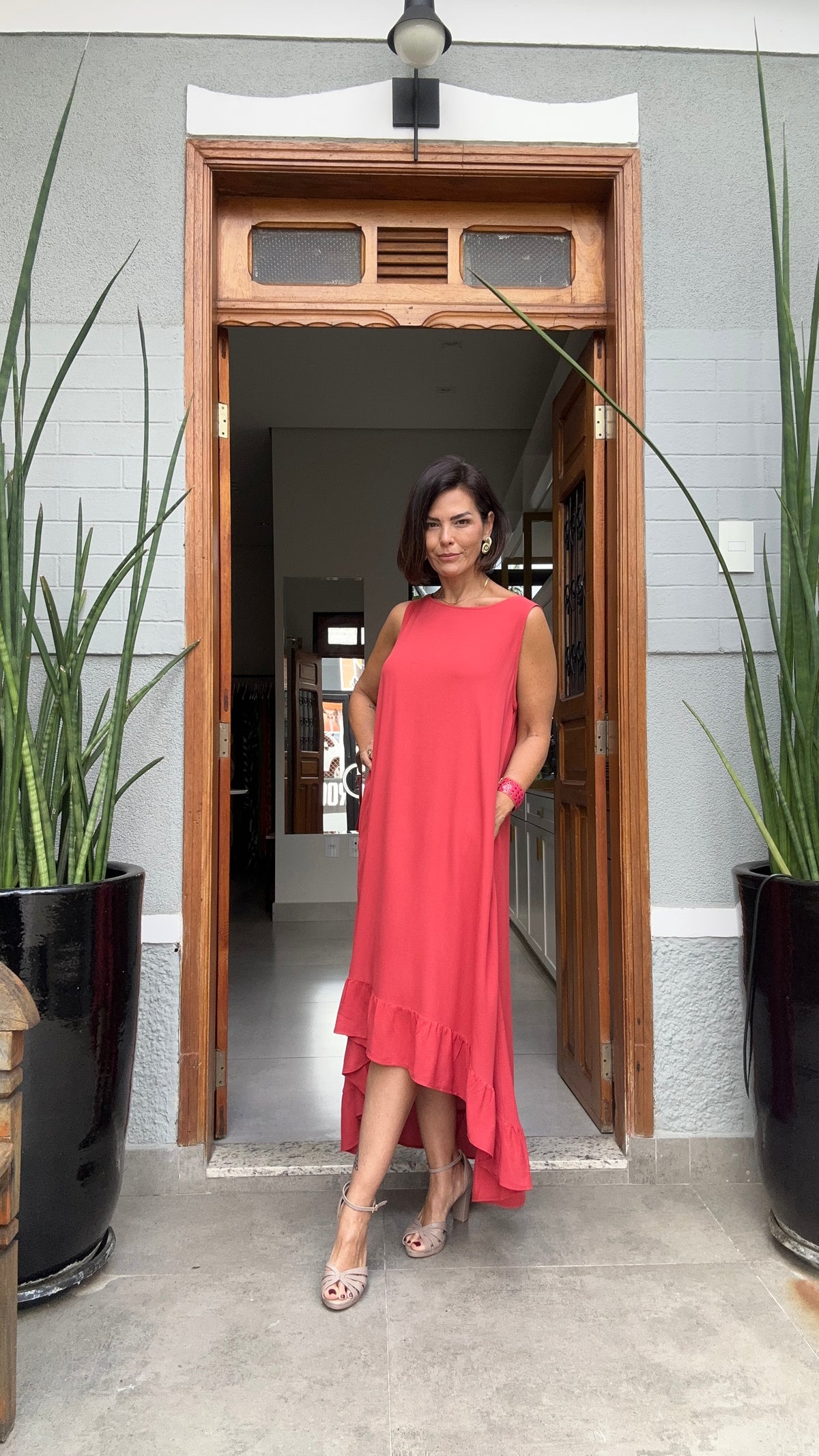 Vestido Ravello Coral EZILDINHA