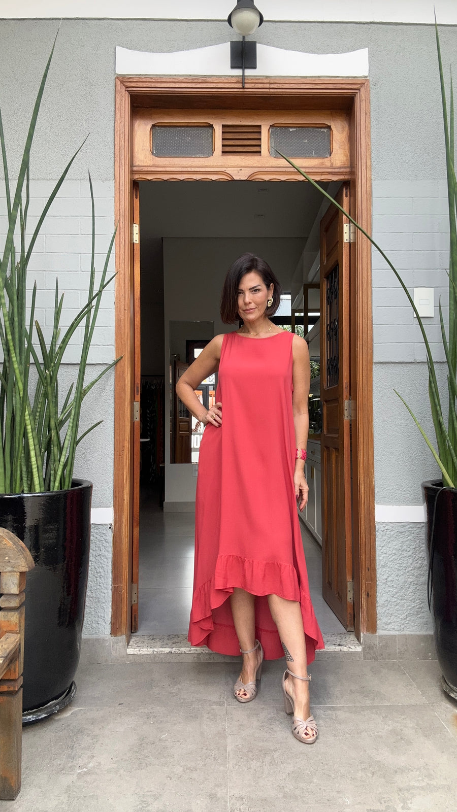 Vestido Ravello Coral EZILDINHA