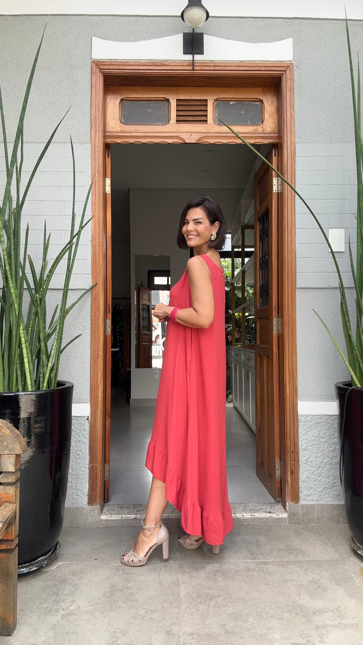 Vestido Ravello Coral EZILDINHA