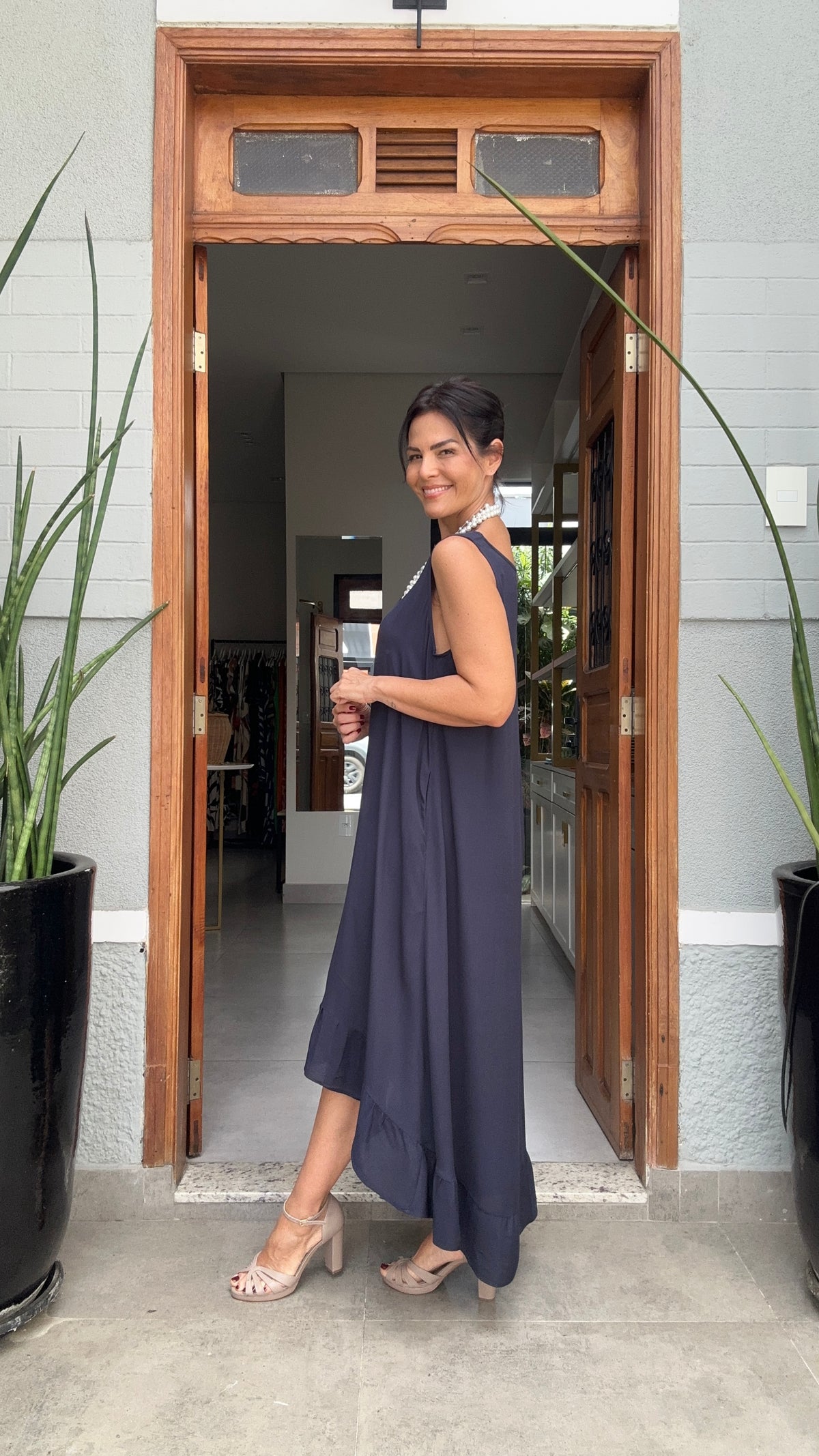Vestido Ravello Navy EZILDINHA
