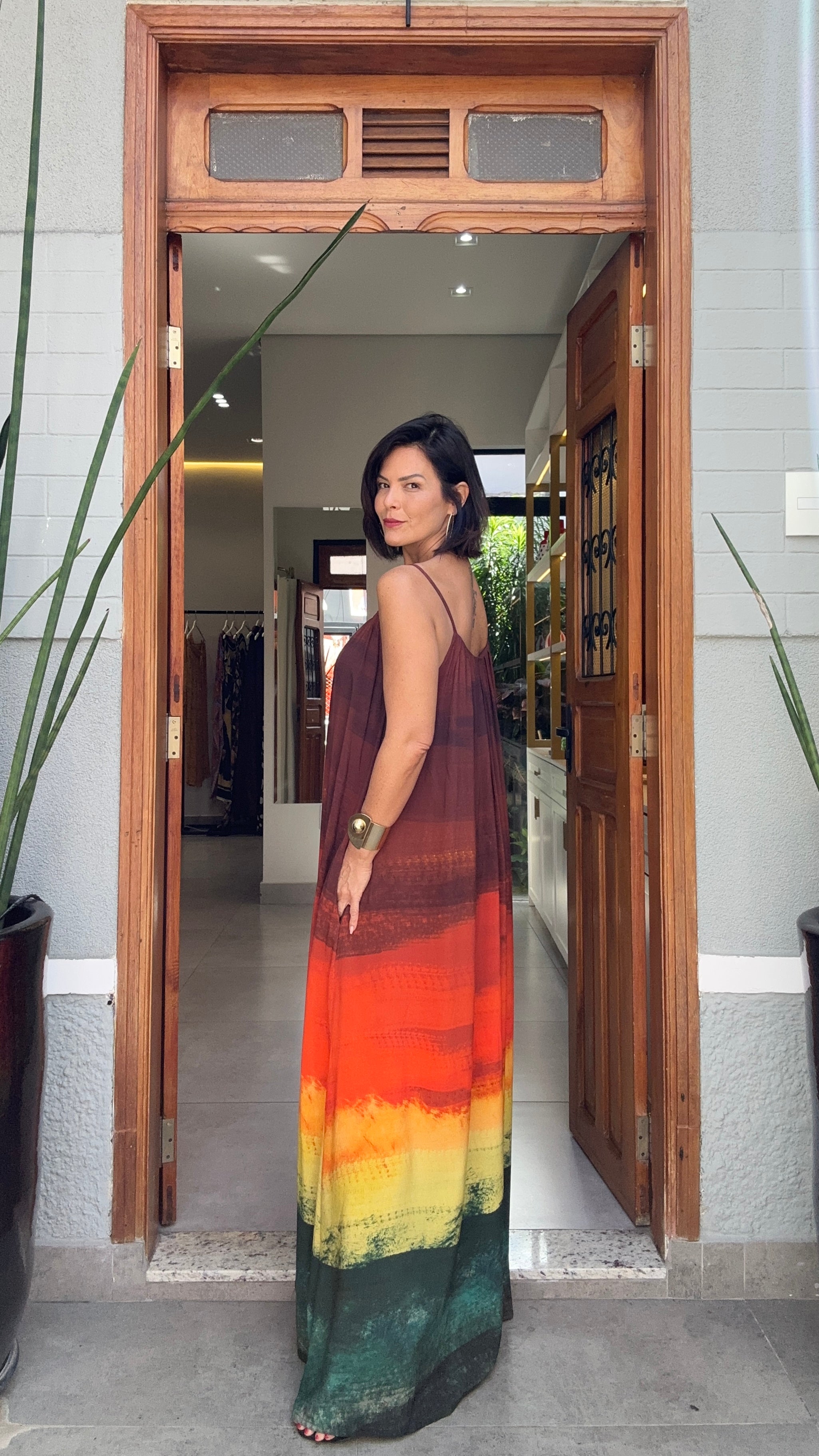 Vestido Alça Sahara — Vista Lateral | EZILDINHA