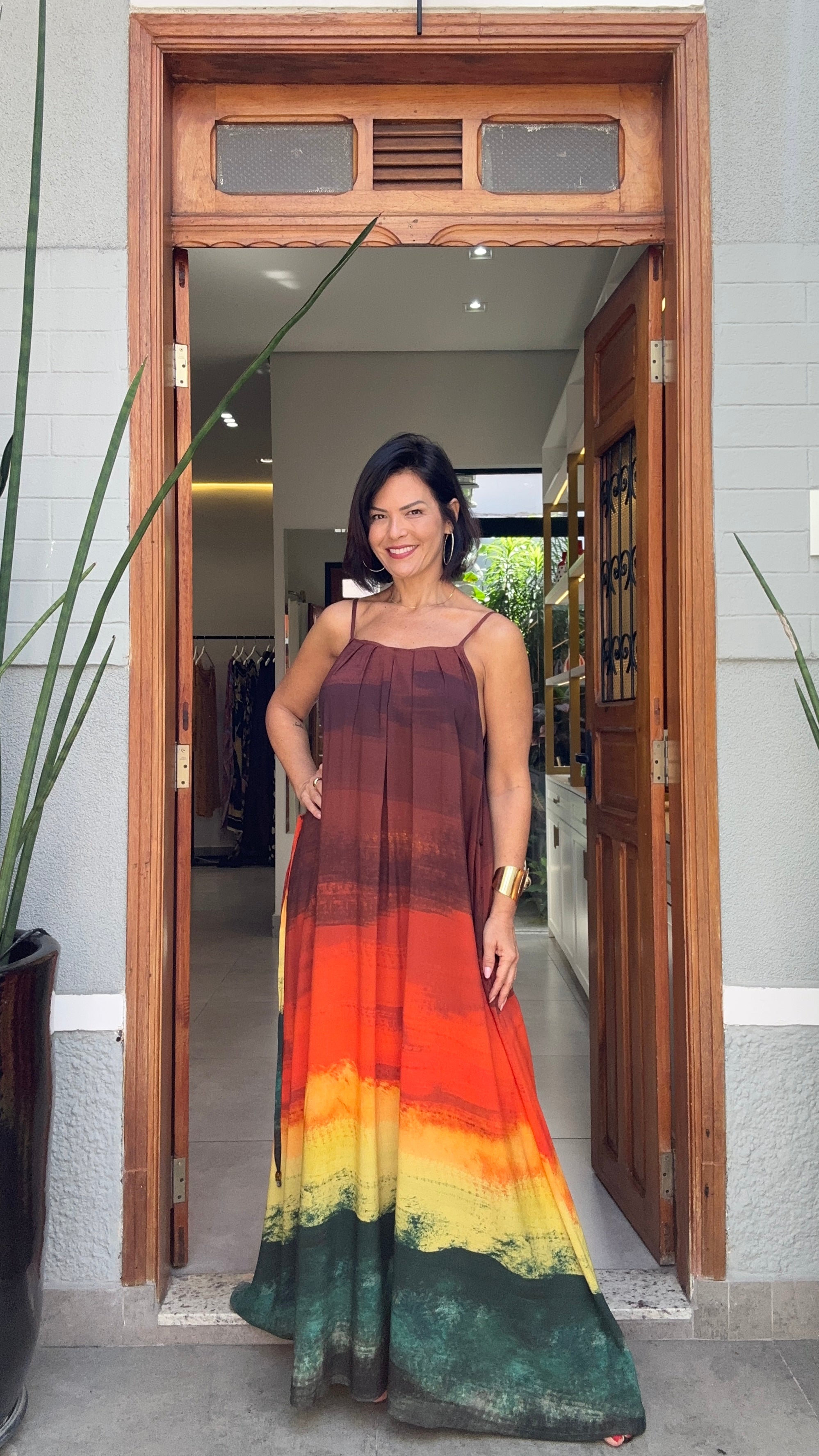 Vestido Alça Sahara — Vista Frontal | EZILDINHA