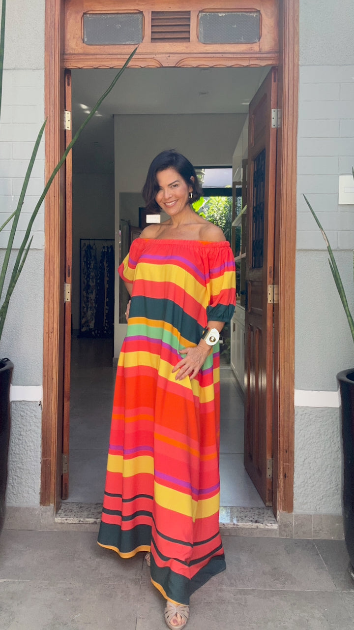 Vestido Ciganinha Cozumel — Vista Frontal | EZILDINHA