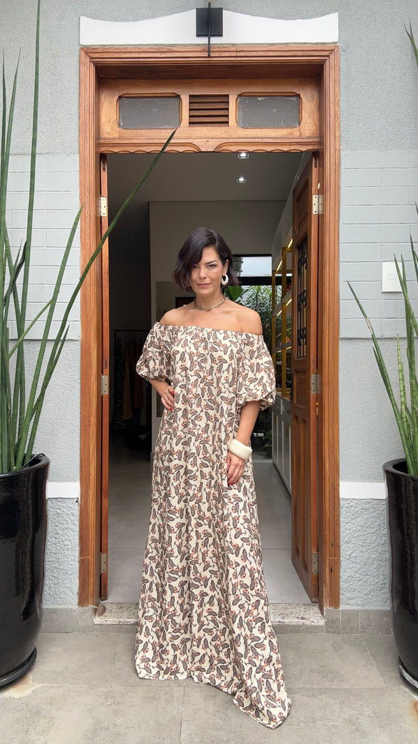 Vestido Ciganinha Kashmir — Vista Frontal | EZILDINHA