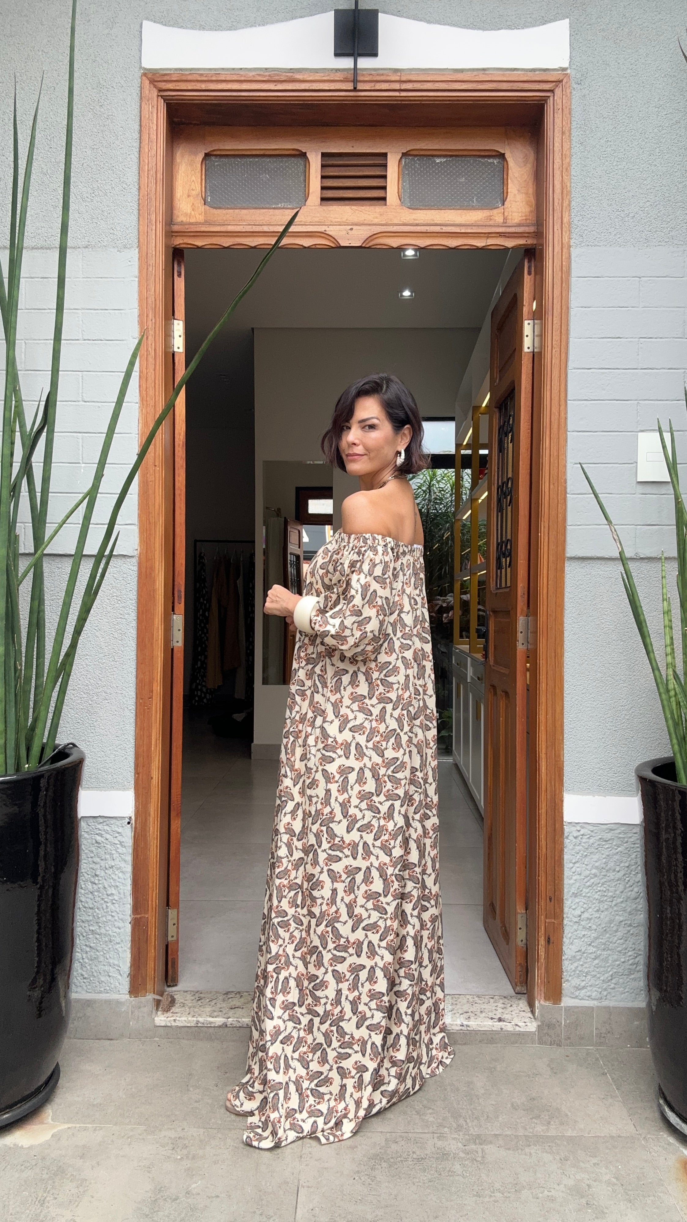 Vestido Ciganinha Kashmir — Vista Traseira | EZILDINHA