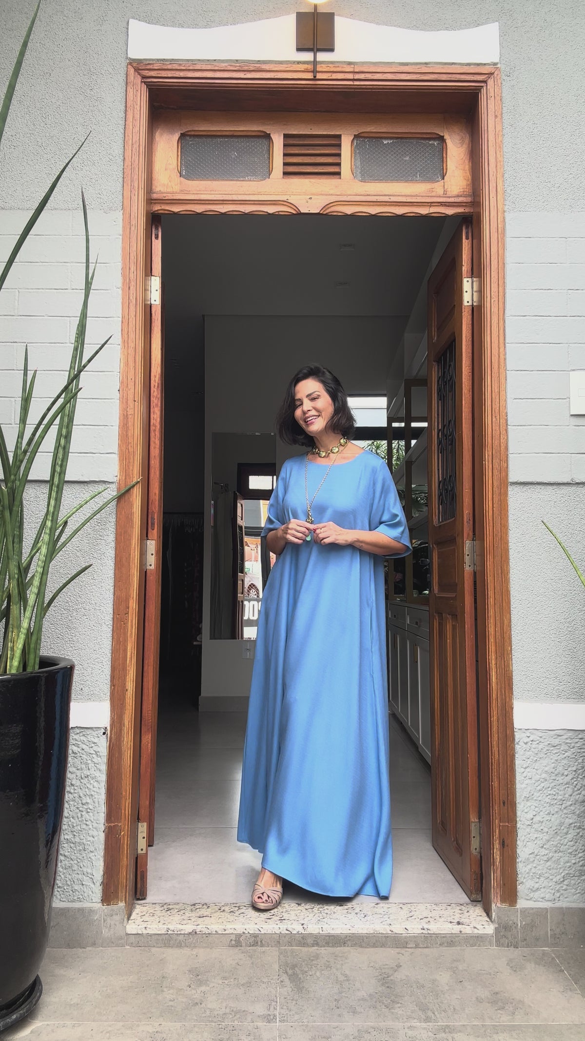 Vestido Granada Azul EZILDINHA