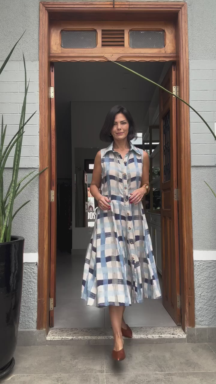 Vestido Chemisier Madras EZILDINHA