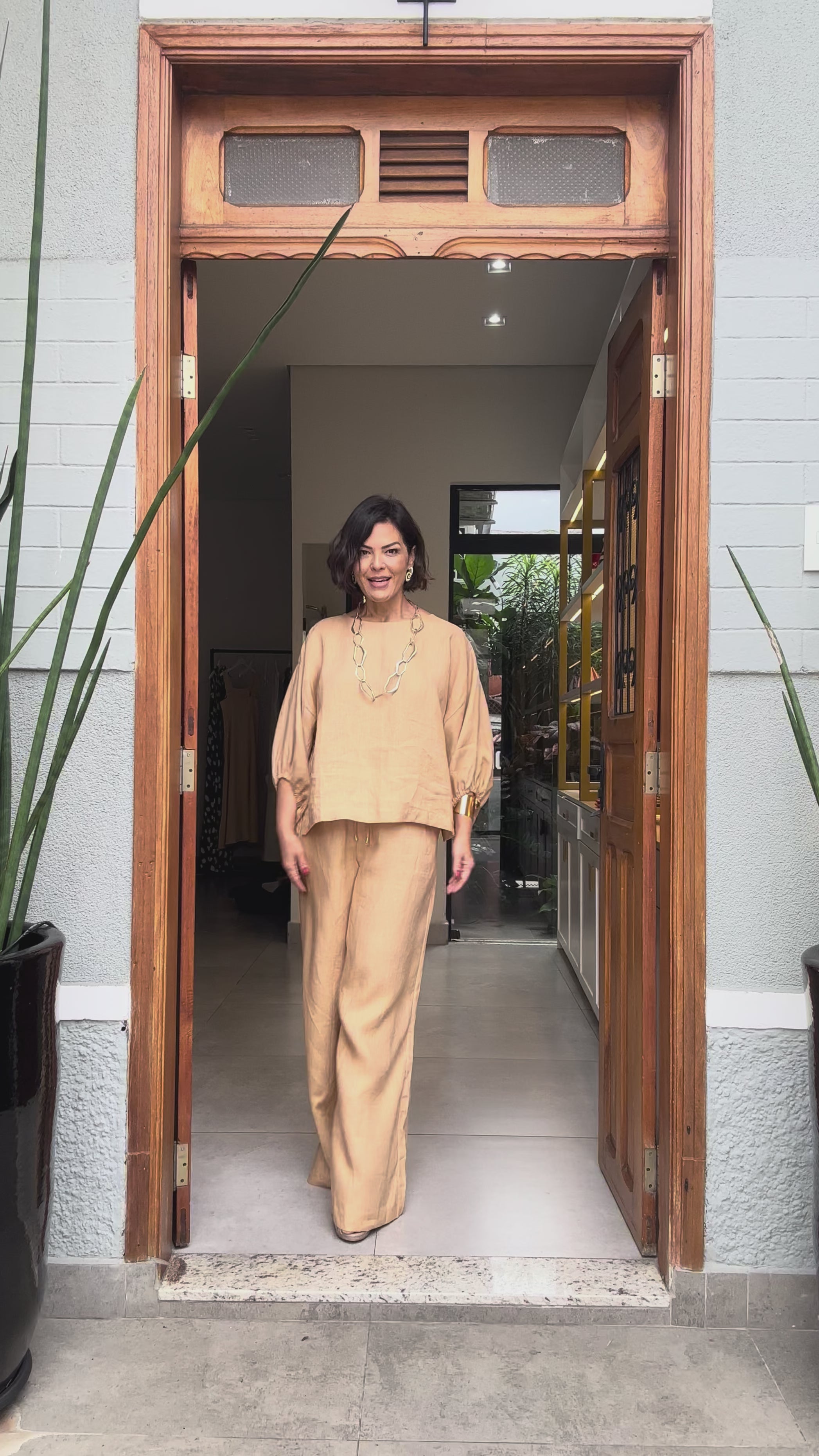 Conjunto Biella em Linho Puro EZILDINHA