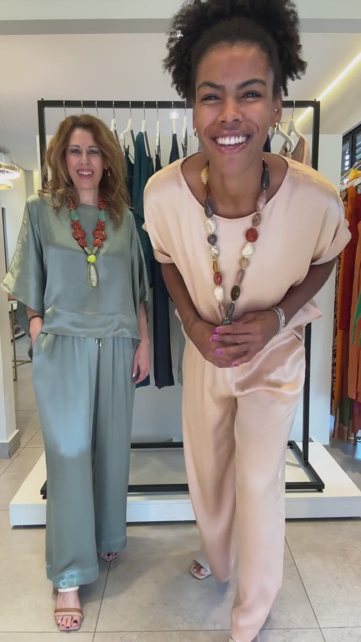 Conjunto Kimono Viscose Acetinado EZILDINHA