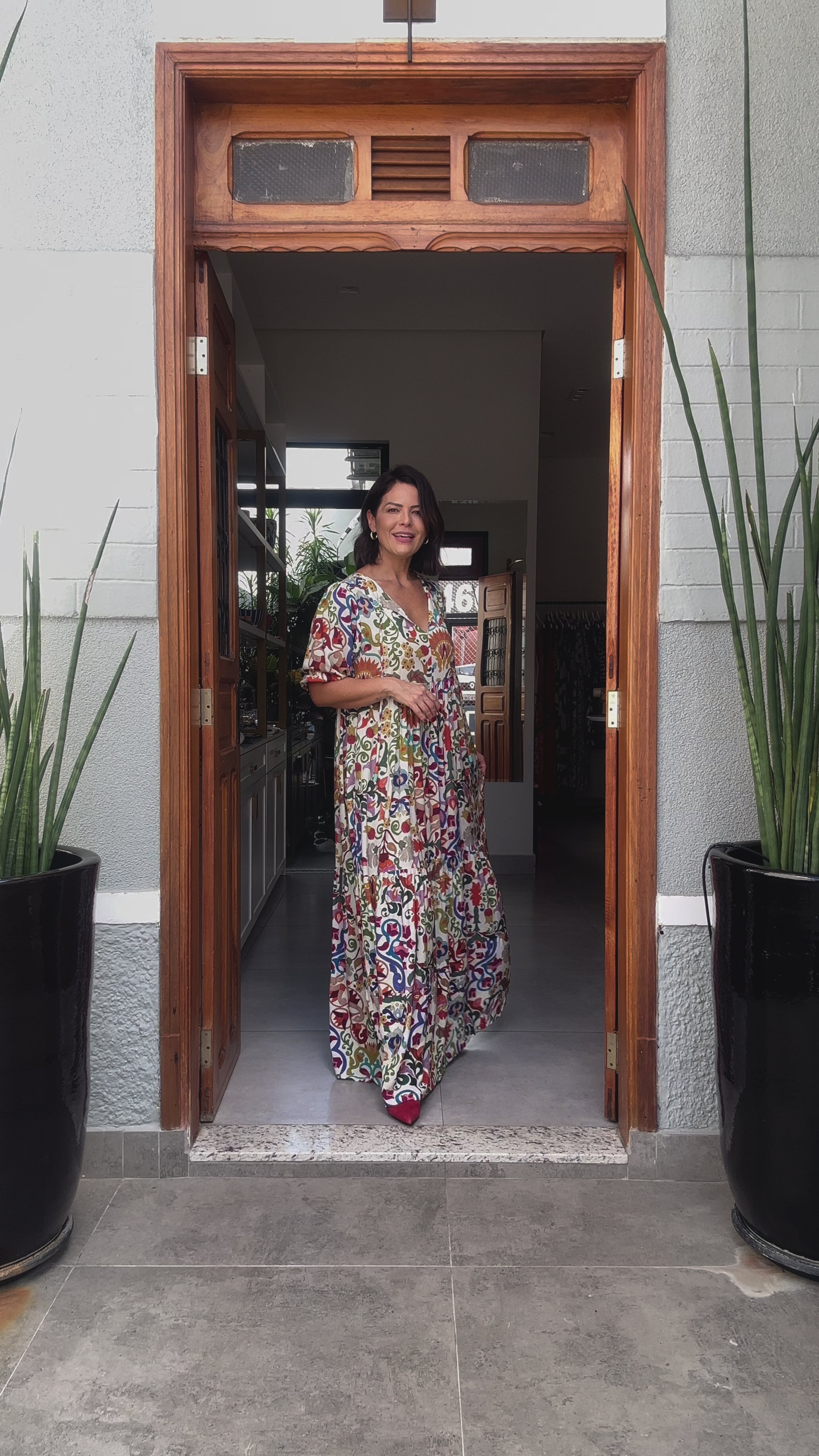 Vestido Camila Estampa Detroit EZILDINHA