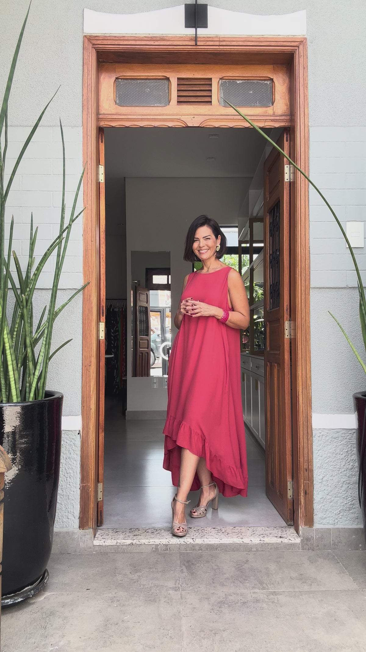 Vestido Ravello Coral EZILDINHA