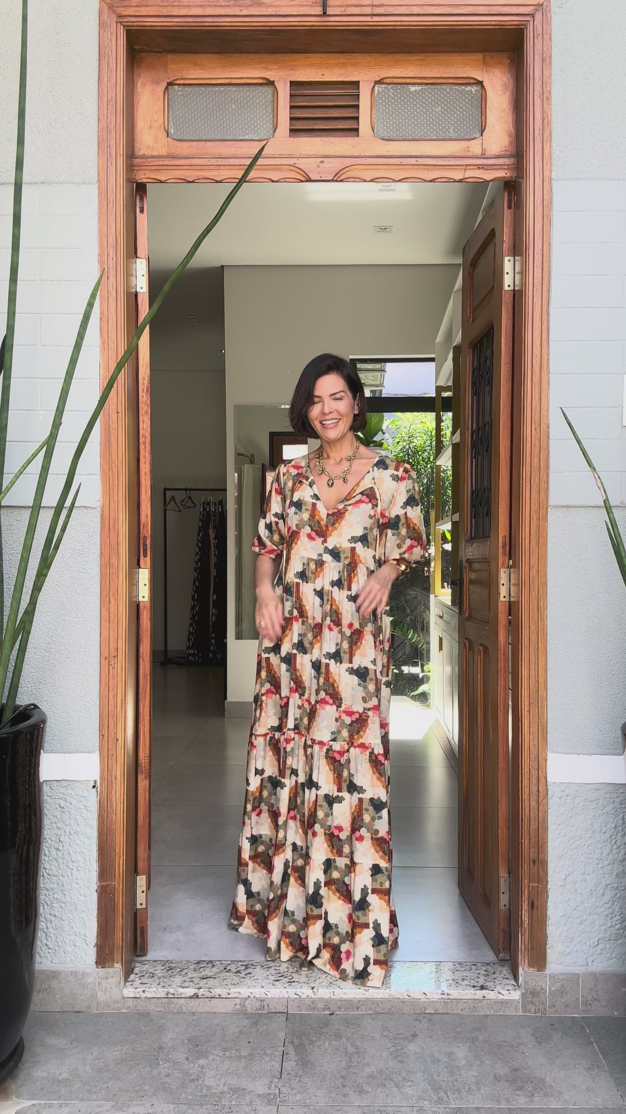 Vestido Camila Estampa Carmel EZILDINHA