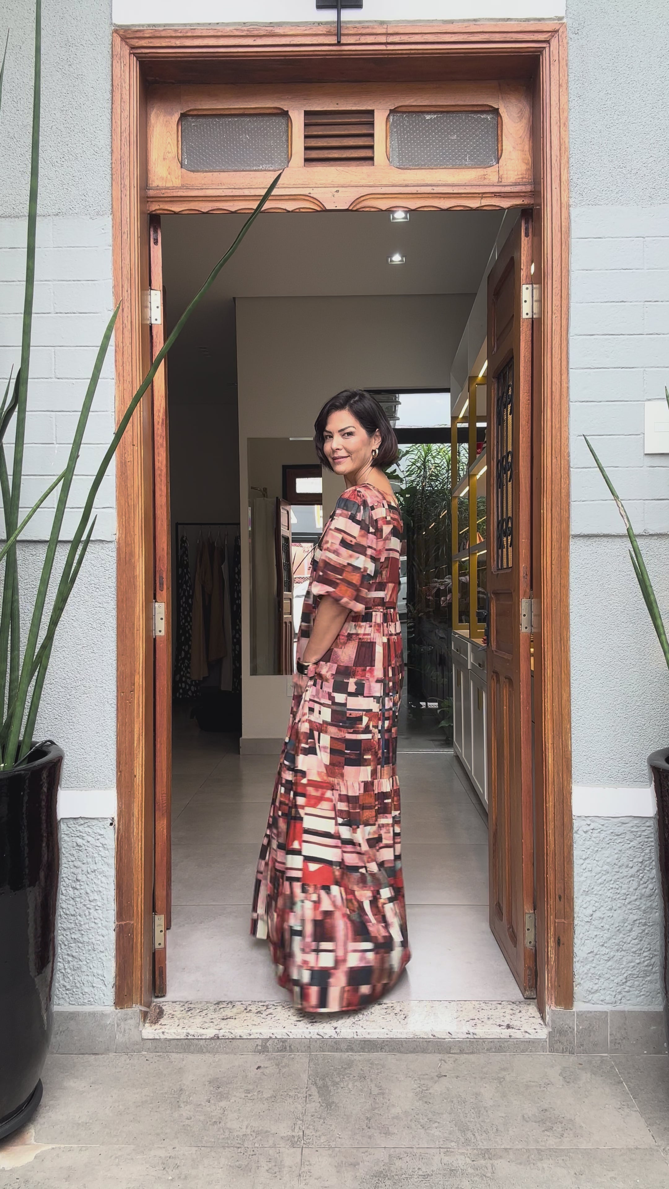 Vestido Camila Estampa Detroit EZILDINHA